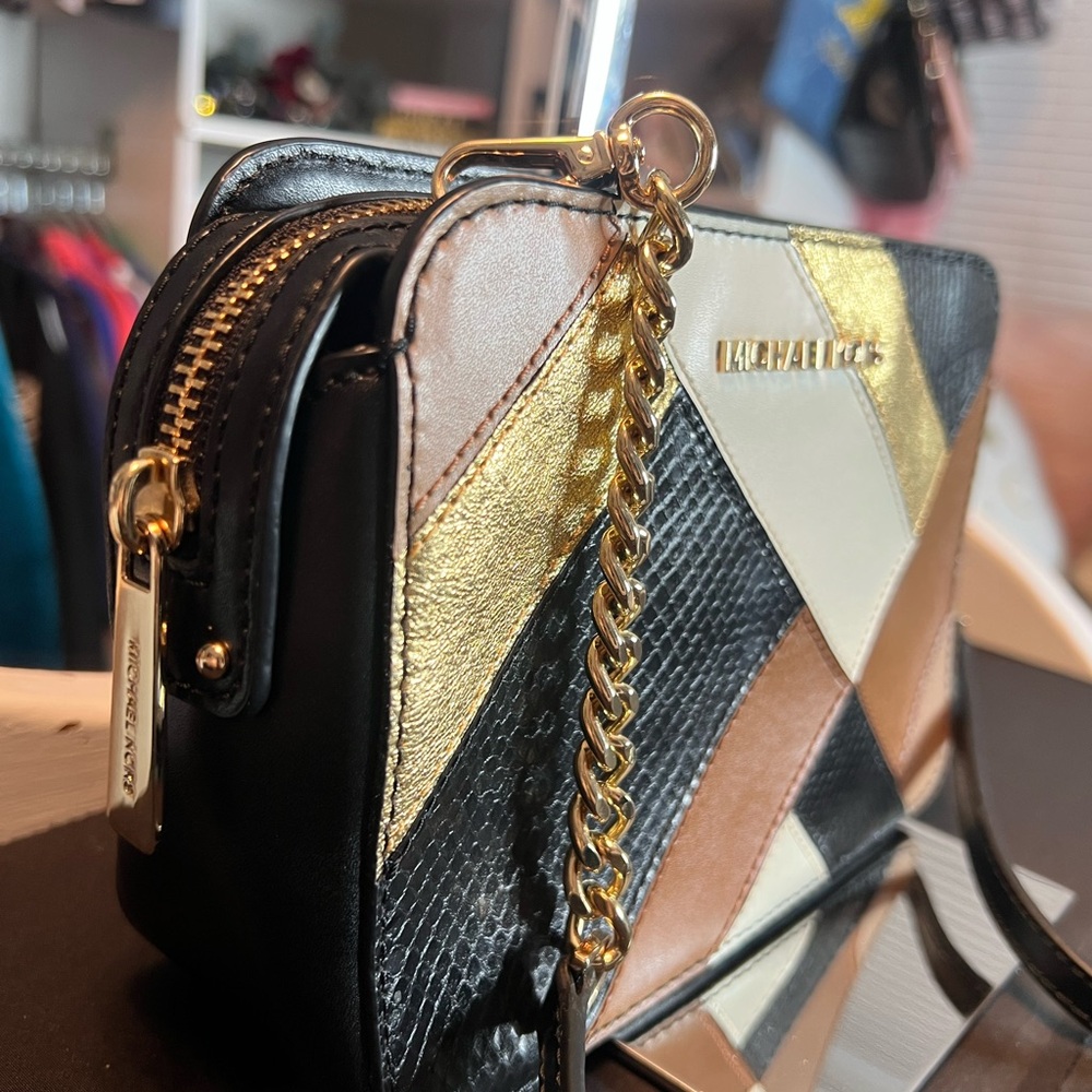Michael Kors Black And Gold Patchwork Women's Bag - image 3